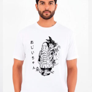 Polo Unisex Goku y Gohan abuelito